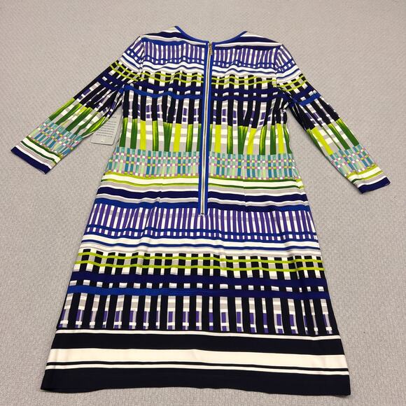 Eliza J Dress Womens 6 Multicolor Sheath Midi Mod Retro 60s Groovy - Picture 2 of 10